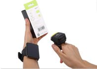 Mini Finger Portable Ring Barcode Scanner , Bluetooth 1D Wearable Barcode Reader