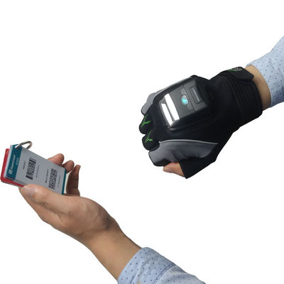 Warehouse Finger Wearable 2D Ring Glove Barcode Scanner With Finger Trigger Glove