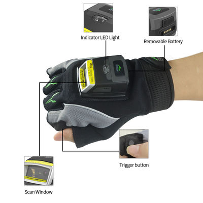 Handheld 1D Bluetooth bar code reader Hands-Free with Glove for logistics warehouse